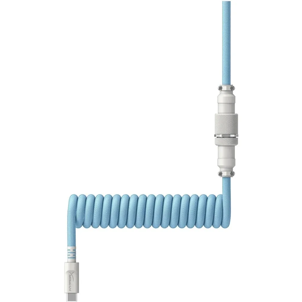 Кабел за клавиатура HyperX Coiled Cable USB-C Light Blue-White
