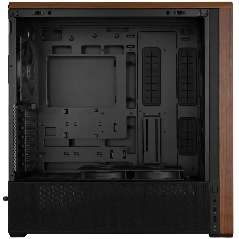 Кутия Lian-Li LANCOOL 217 Mid-Tower, Tempered Glass, Wood-Black