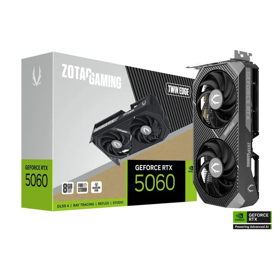 Видео карта ZOTAC GAMING RTX 5060 Twin Edge 8GB GDDR7 Видео карта ZOTAC GAMING RTX 5060 Twin Edge 8GB GDDR7