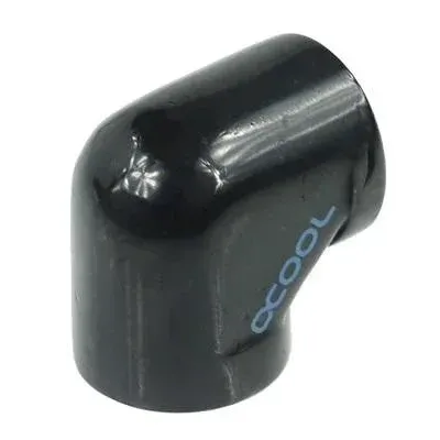 L-конектор Alphacool HF, Вътрешна резба G1/4 - G1/4, 90°, Черен мат