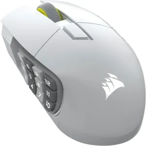 Геймърскa оптична мишка CORSAIR SCIMITAR ELITE WIRELESS SE White, 33000 DPI