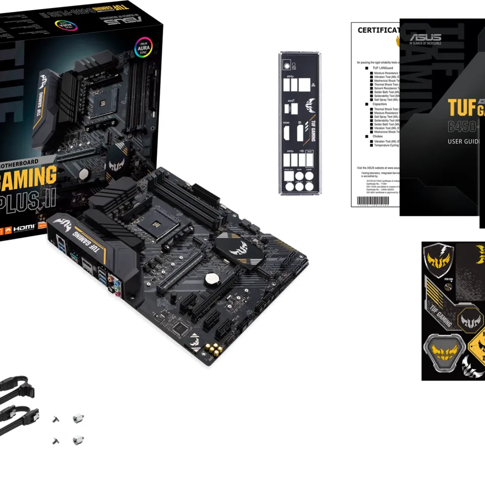 Дънна платка ASUS TUF GAMING B450-PLUS II, socket AM4