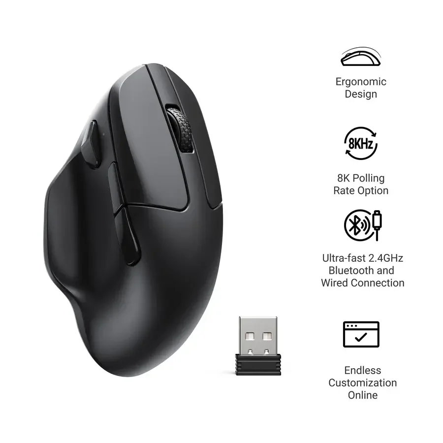 Безжична мишка Keychron M7-A23 8000Hz - Black Безжична мишка Keychron M7-A23 8000Hz - Black
