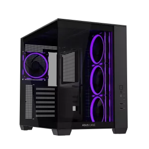 Кутия ASUS A32 PLUS Tempered Glass + 4 ARGB Вентилатора - Black
