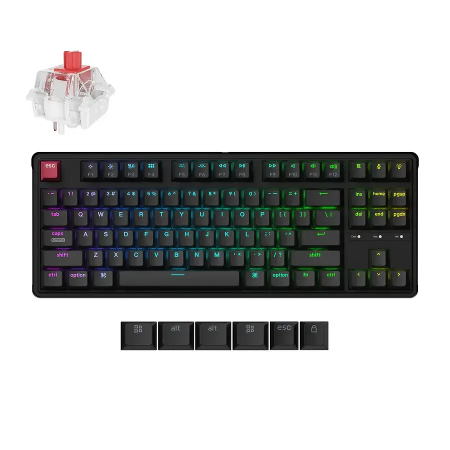 Геймърска Механична клавиатура Keychron C3 Pro 8K QMK - Super Red Switch, Hot-Swappable, RGB Геймърска Механична клавиатура Keychron C3 Pro 8K QMK - Super Red Switch, Hot-Swappable, RGB