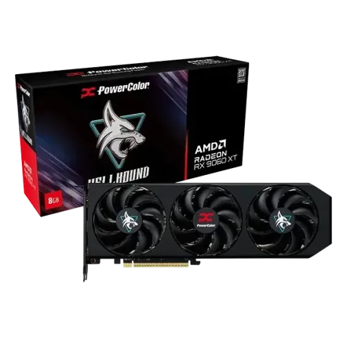 Видео карта PowerColor RADEON RX 9060 XT Hellhound OC 8GB GDDR6 Видео карта PowerColor RADEON RX 9060 XT Hellhound OC 8GB GDDR6