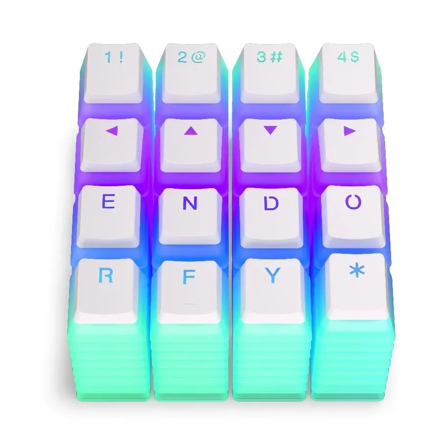Капачки за механична клавиатура ENDORFY - 104 бр PBT, US Layout, Onyx White