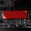 Пасивен охладител Jonsbo M.2 SSD, оребрен, Червен