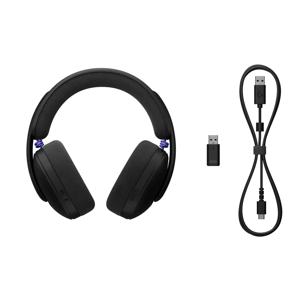 Геймърски слушалки Logitech G325 Ligthspeed Wireless, Микрофон, Черни