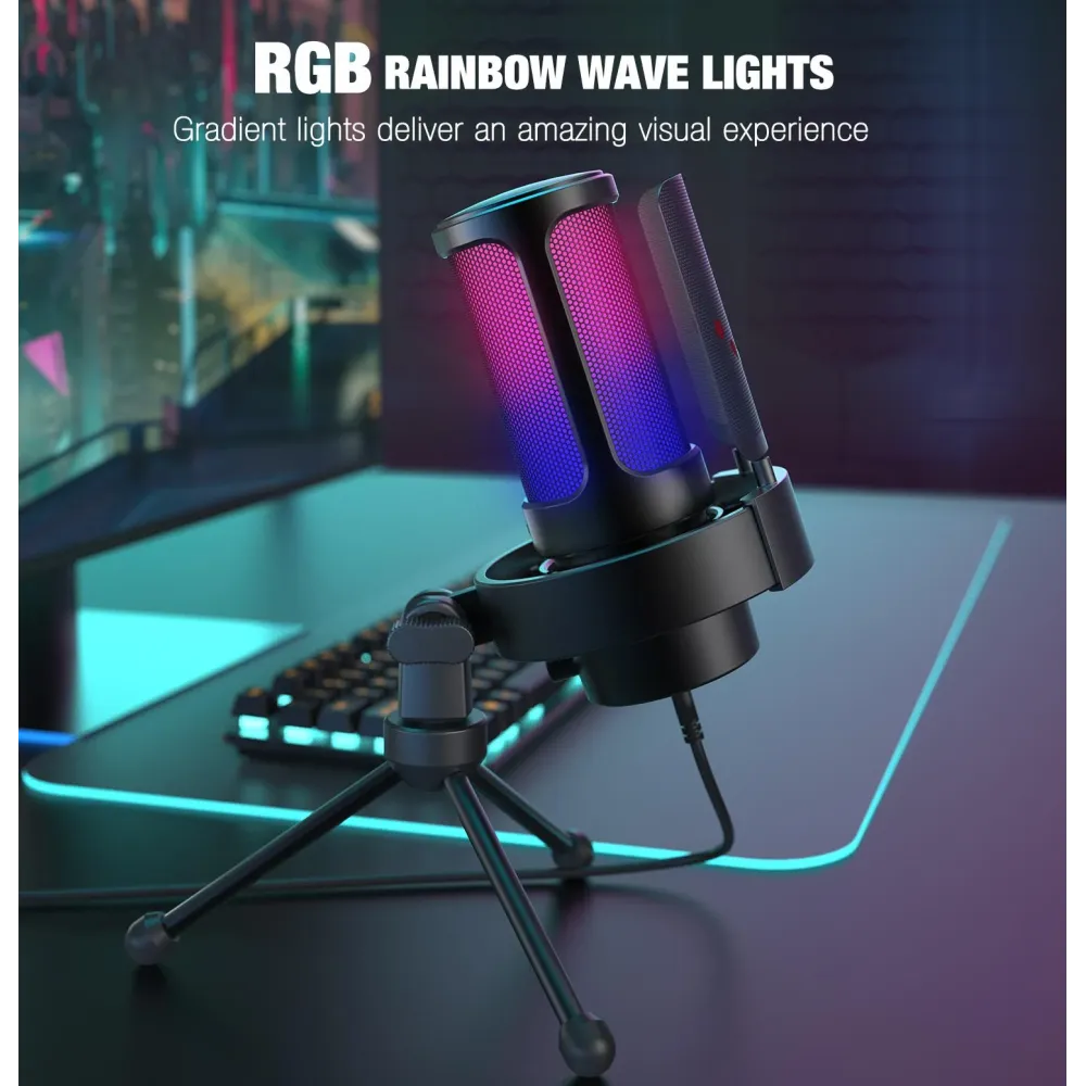 Настолен микрофон FIFINE A8V RGB - Black