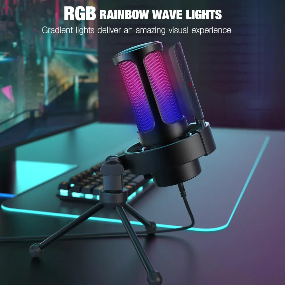 Настолен микрофон FIFINE A8V RGB - Black