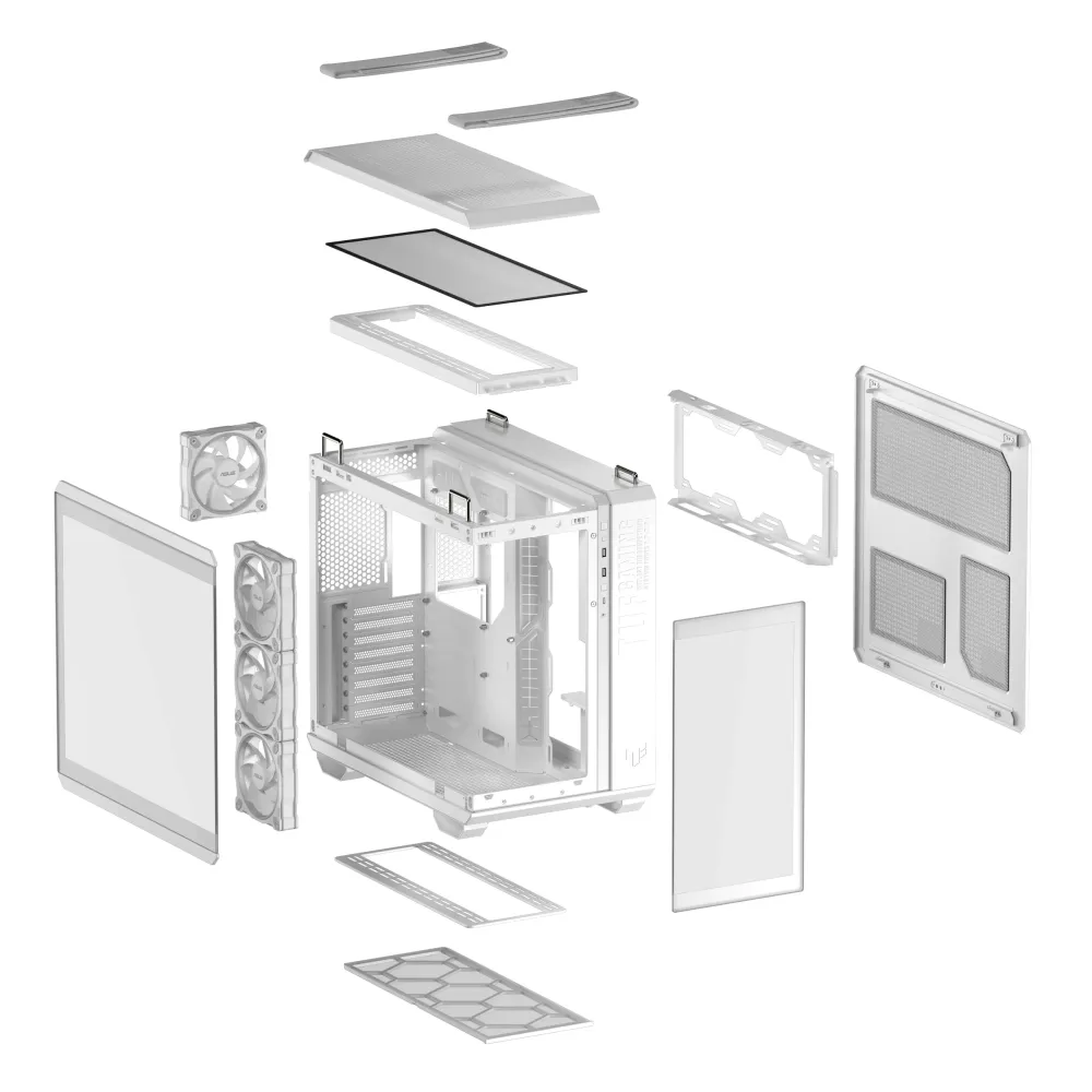 Кутия ASUS TUF Gaming GT502 Horizon ARGB White Edition Кутия ASUS TUF Gaming GT502 Horizon ARGB White Edition