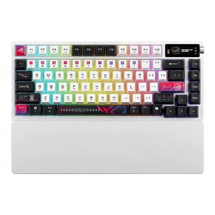Геймърска безжична Клавиатура ASUS ROG Azoth X - White