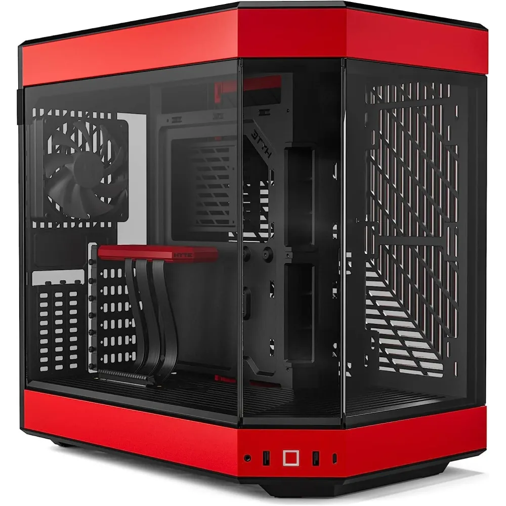 Кутия HYTE Y60 Tempered Glass, Mid-Tower, Черно и Червено Кутия HYTE Y60 Tempered Glass, Mid-Tower, Черно и Червено