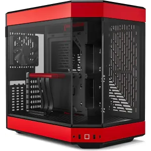 Кутия HYTE Y60 Tempered Glass, Mid-Tower, Черно и Червено