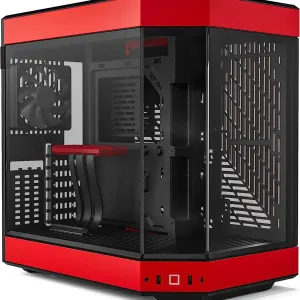 Кутия HYTE Y60 Tempered Glass, Mid-Tower, Черно и Червено