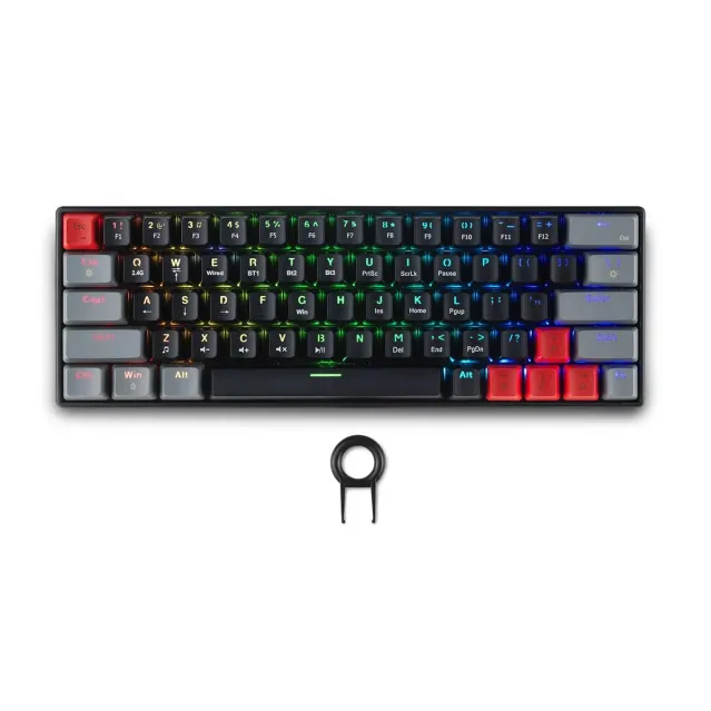 Геймърска безжична клавиатура Spartan Gear Pegasus 2 RGB Black/Grey Геймърска безжична клавиатура Spartan Gear Pegasus 2 RGB Black/Grey