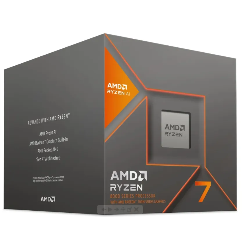 Процесор AMD RYZEN 7 8700G, 8-Core 4.2GHz (Up to 5.1GHz) 24MB Cache, 65W, AM5, BOX