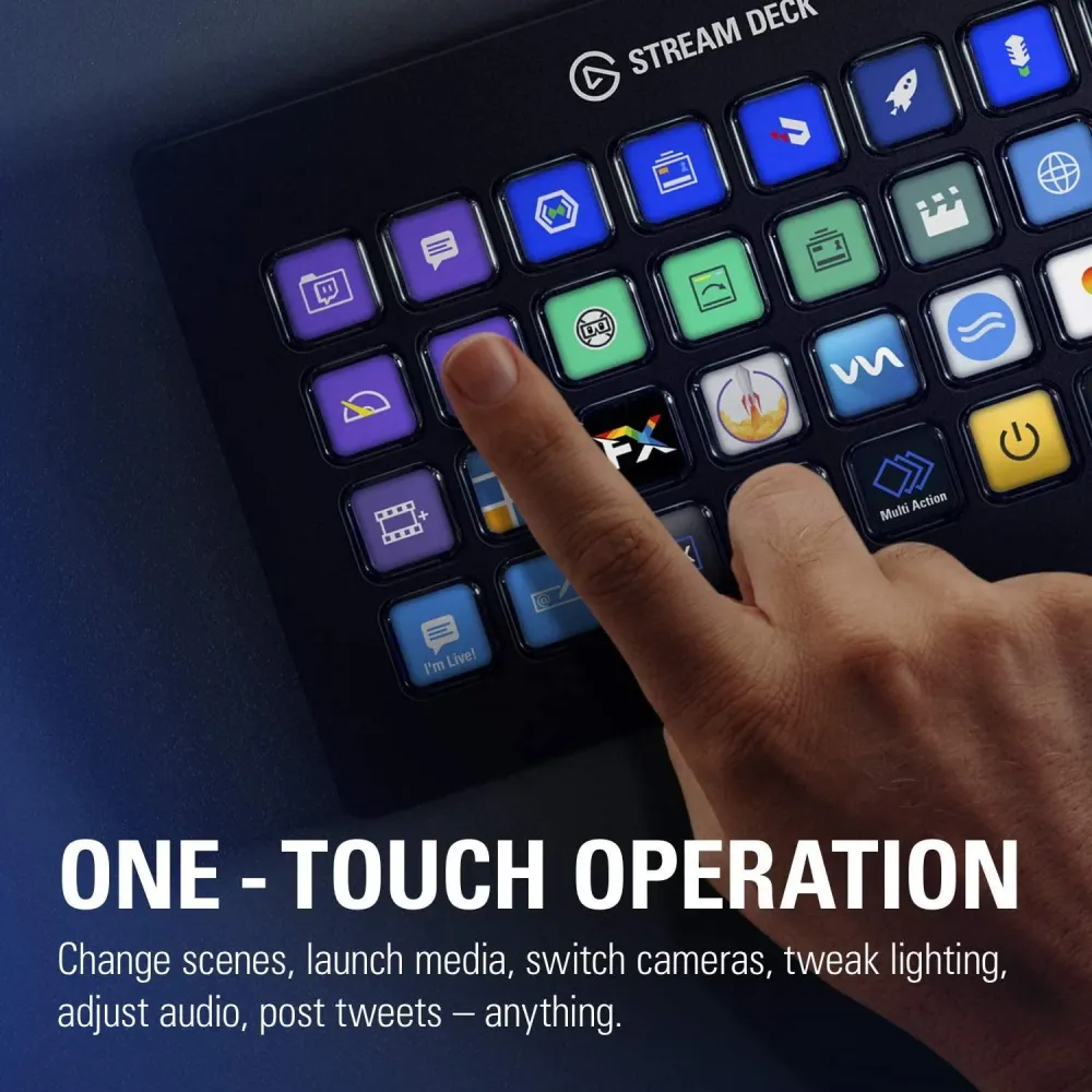 Контролер Elgato Stream Deck, 32 LCD бутона, черен
