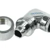 Компресионен фитинг Alphacool, 16/10 - G1/4, 90°, Въртящ се, Хром