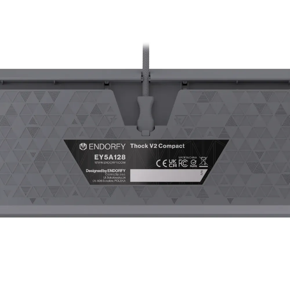 Endorfy механична клавиатура Thock V2 Compact, PBT, Endorfy Red switch, US Layout