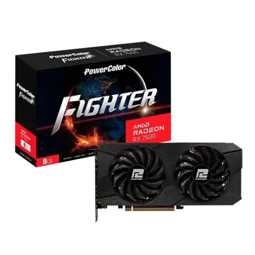 Видео карта POWERCOLOR RX 7600 Fighter V2 8GB GDDR6