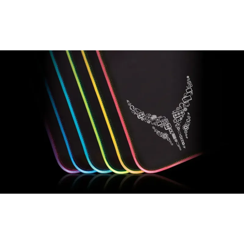 Подложка за мишка PowerColor Red Devil RGB - XL Подложка за мишка PowerColor Red Devil RGB - XL