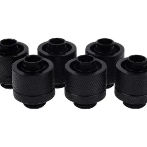 Фитинг Alphacool Eiszapfen, Удължител, 16/10mm, G1/4, Черен мат, 6 броя