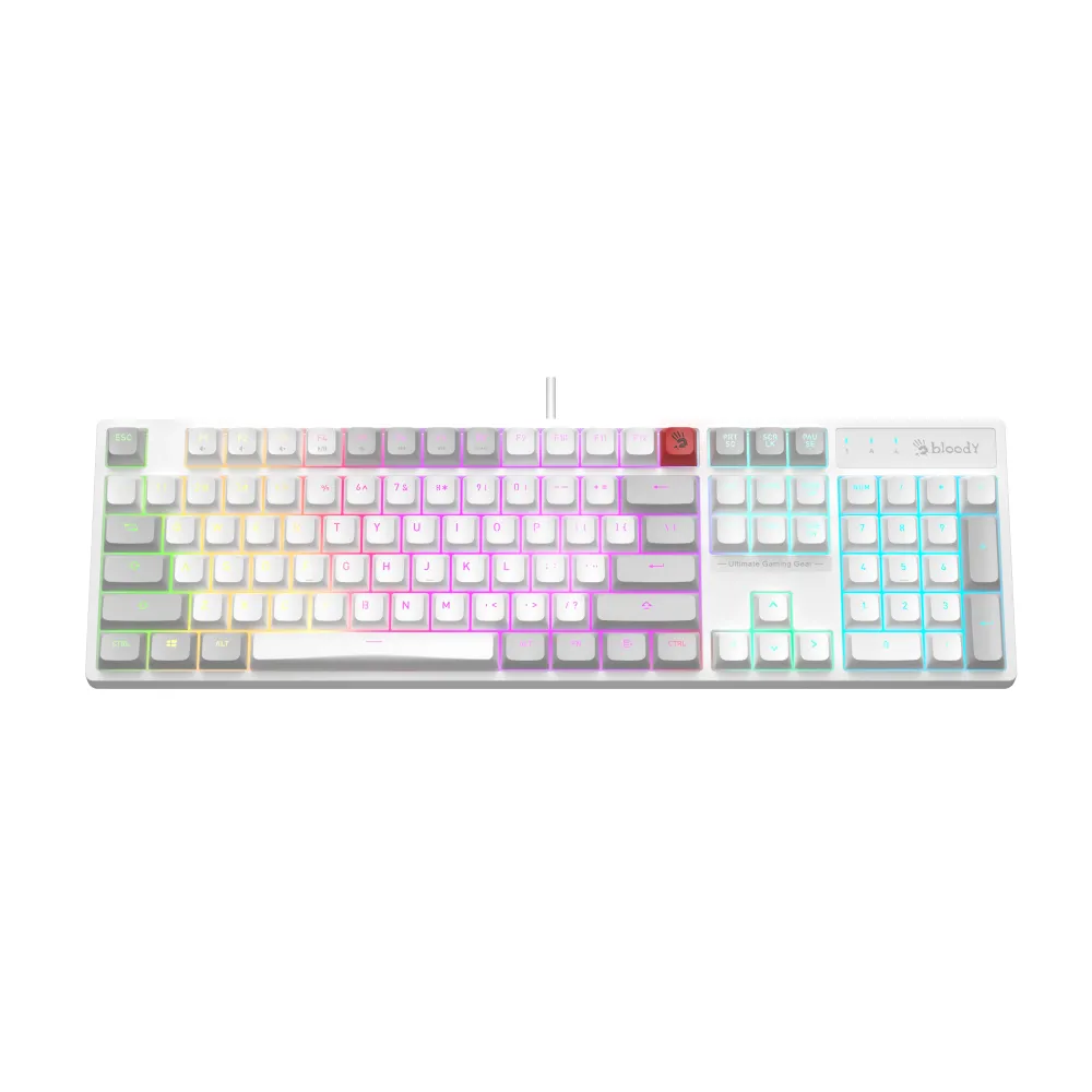 Геймърска клавиатура A4Tech Bloody B230N Neon Backlit - Бяла Геймърска клавиатура A4Tech Bloody B230N Neon Backlit - Бяла