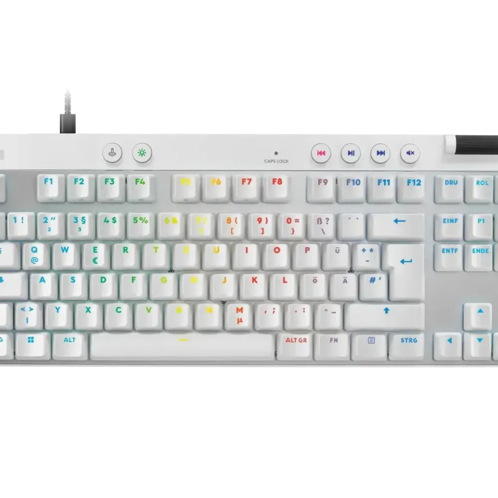Геймърска механична клавиатура Logitech G Pro X RAPID TKL, Magnetic Analog Switch, Бял