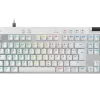 Геймърска механична клавиатура Logitech G Pro X RAPID TKL, Magnetic Analog Switch, Бял