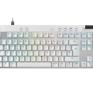Геймърска механична клавиатура Logitech G Pro X RAPID TKL, Magnetic Analog Switch, Бял