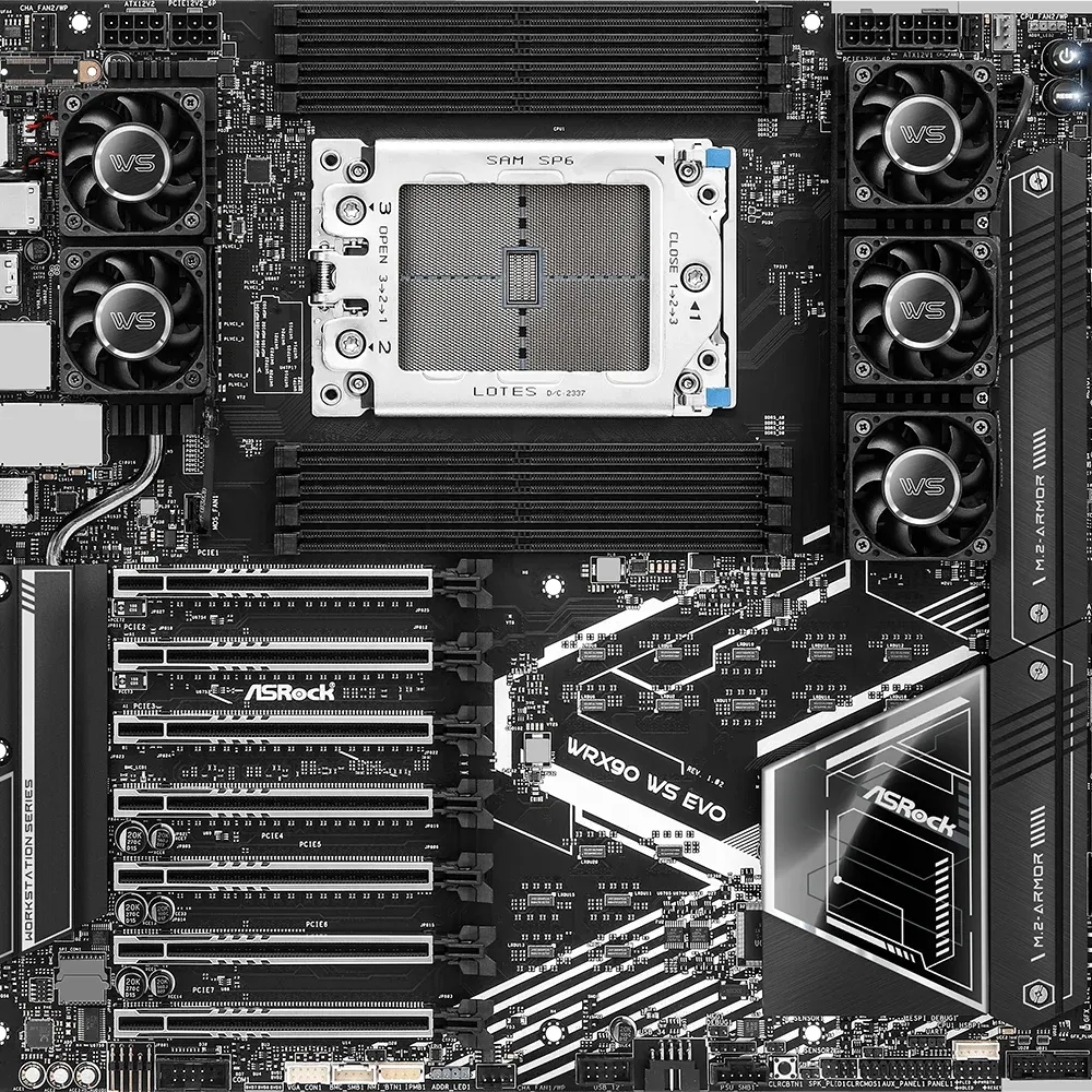 Дънна платка ASROCK WRX90 WS EVO, Socket sTR5, ATX, 8xDDR5 Дънна платка ASROCK WRX90 WS EVO, Socket sTR5, ATX, 8xDDR5