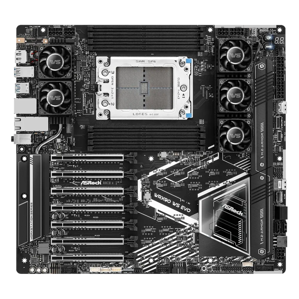 Дънна платка ASROCK WRX90 WS EVO, Socket sTR5, ATX, 8xDDR5 Дънна платка ASROCK WRX90 WS EVO, Socket sTR5, ATX, 8xDDR5