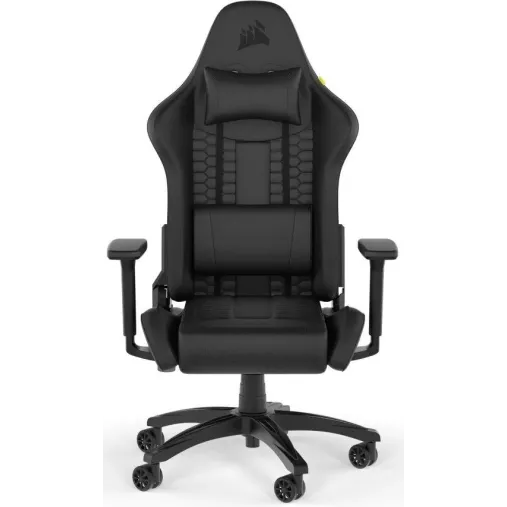 Геймърски стол Corsair TC100 RELAXED - Leatherette Black/Black