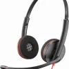 Слушалки с микрофон Poly Blackwire 3225 Stereo USB-C Headset+3.5mm Plug + USB-C/A Adapter