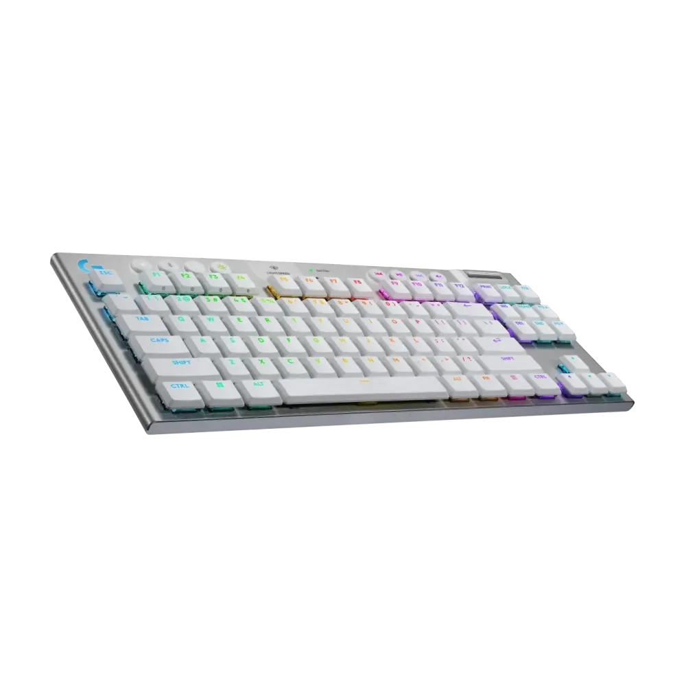 Безжична геймърска механична клавиатура Logitech G915X White Lightspeed TKL - GL Tactile Switch