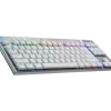 Безжична геймърска механична клавиатура Logitech G915X White Lightspeed TKL - GL Tactile Switch