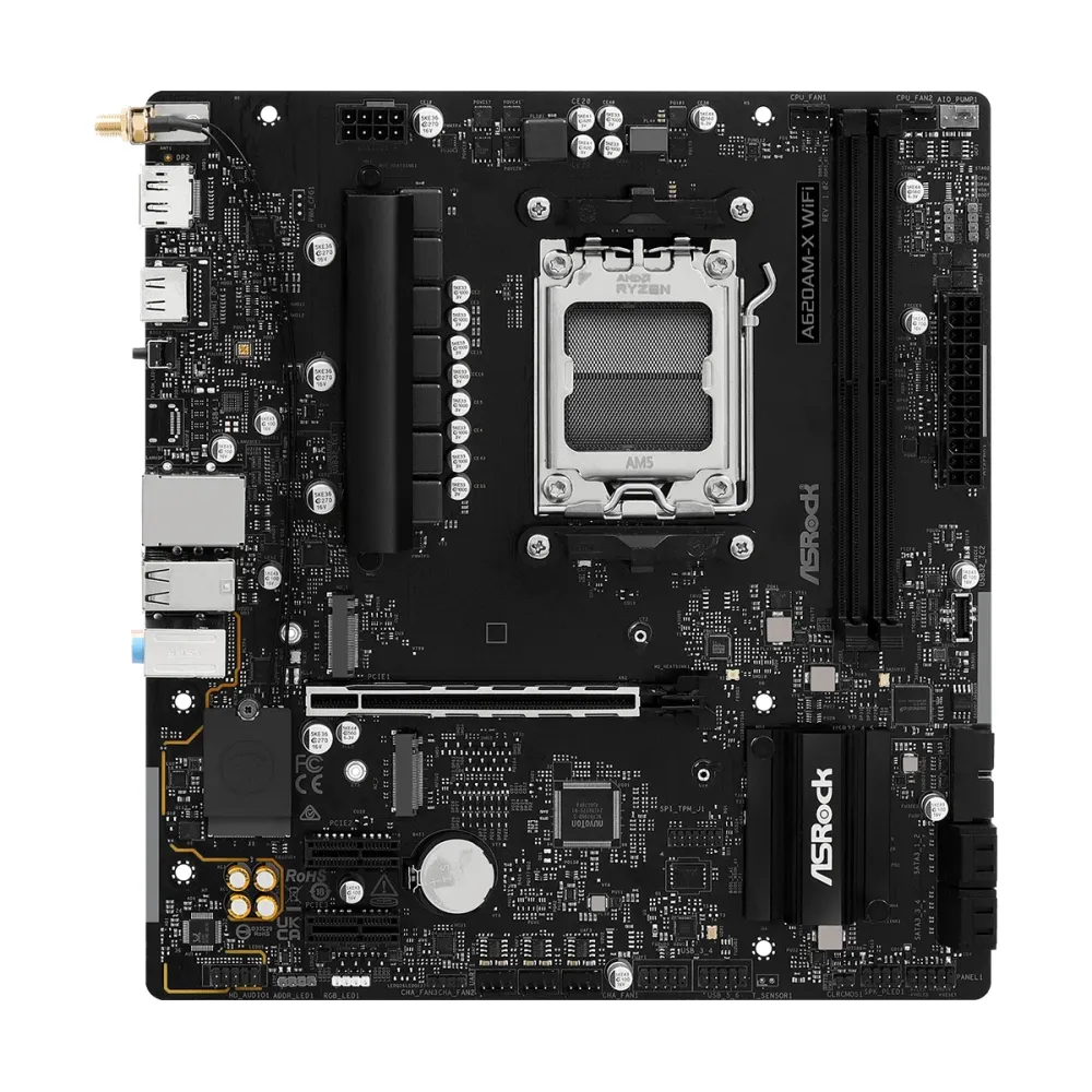 Дънна платка ASRock A620AM-X WIFI, AM5 Дънна платка ASRock A620AM-X WIFI, AM5
