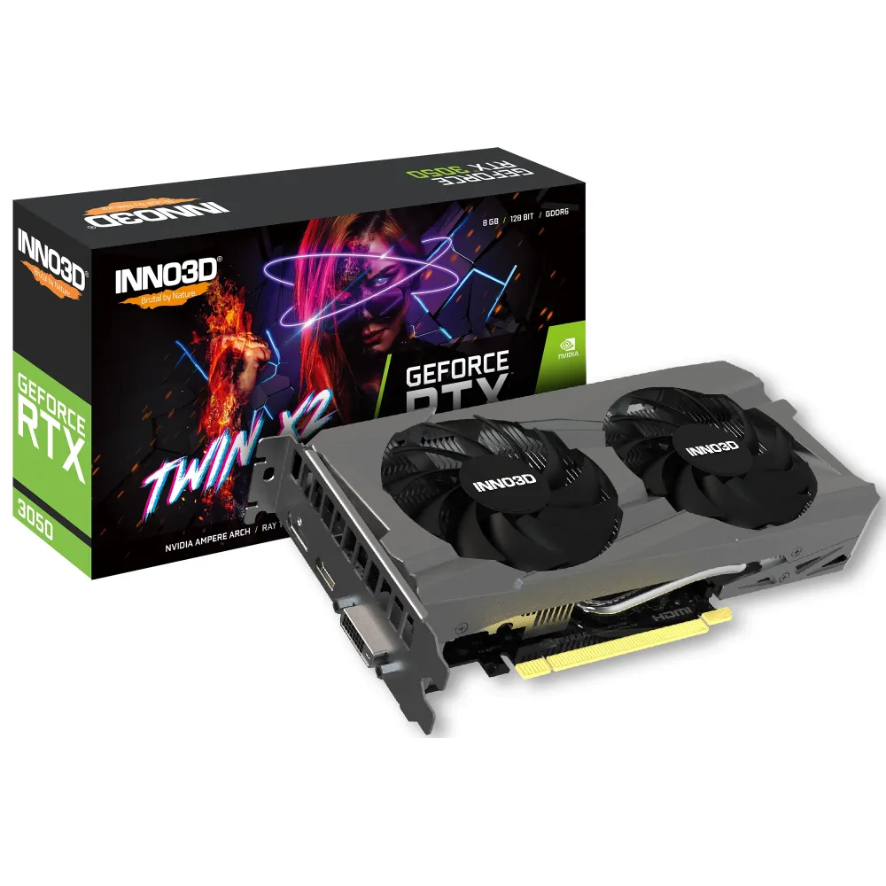 Видеокарта Inno3D RTX 3050 TWIN X2 OC 8GB GDDR6 Видеокарта Inno3D RTX 3050 TWIN X2 OC 8GB GDDR6