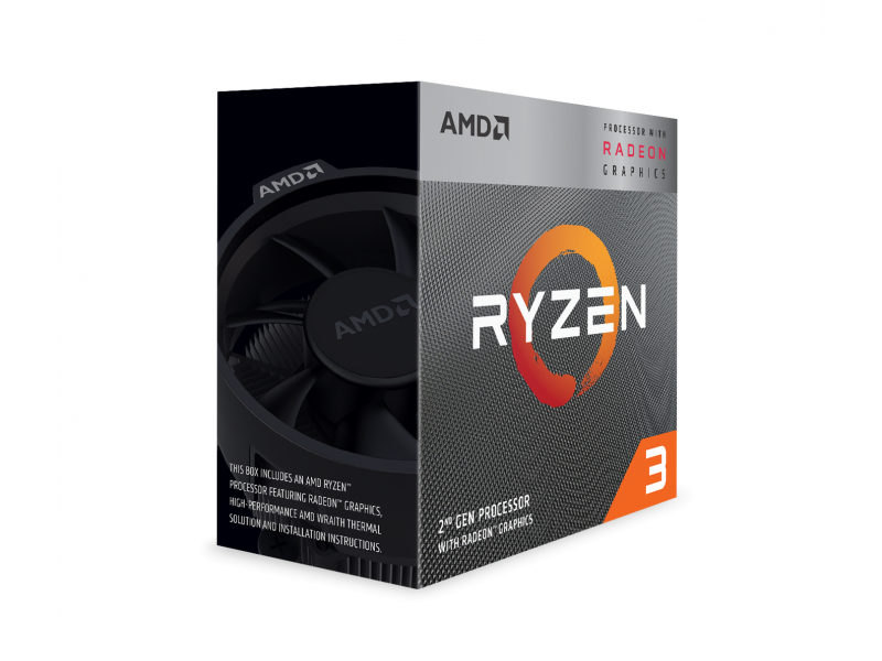 Процесор AMD RYZEN 3 3200G 4-Core 3.6 GHz (4.0 GHz Turbo) 6MB/65W/AM4/BOX