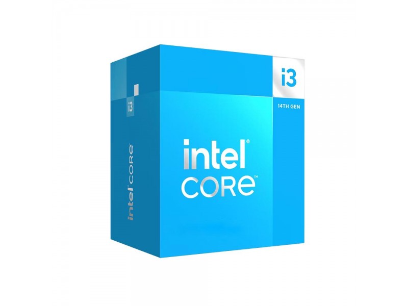 Процесор Intel Raptor Lake Core i3-14100, 4 Cores, 8 Threads (3.5GHz Up to 4.7Ghz, 12MB, LGA1700), 60W, BOX