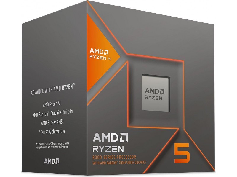 Процесор AMD RYZEN 5 8600G, 4.3GHz (Up to 5.0GHz) 16MB Cache, 65W, AM5, BOX