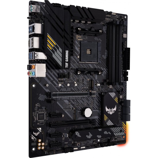 Дънна платка ASUS TUF B550-PLUS GAMING socket AM4, 4xDDR4, Aura Sync, PCIe 4.0, Dual M.2, 2.5GB Lan