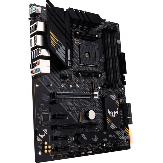 Дънна платка ASUS TUF B550-PLUS GAMING socket AM4, 4xDDR4, Aura Sync, PCIe 4.0, Dual M.2, 2.5GB Lan