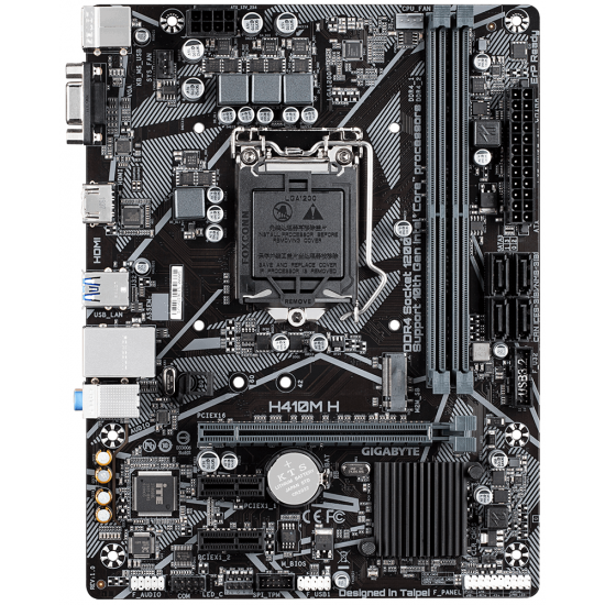 Дънна платка GIGABYTE H410M-H V2, Socket 1200 (400 Series), 2 x DDR4