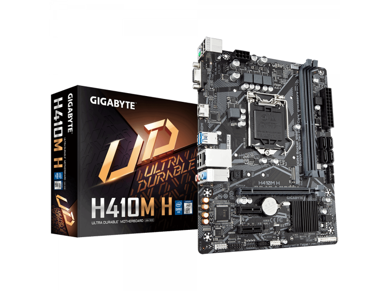Дънна платка GIGABYTE H410M-H V2, Socket 1200 (400 Series), 2 x DDR4