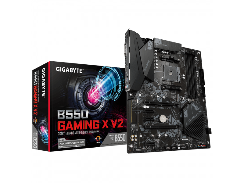 Дънна платка GIGABYTE B550 GAMING X V2 Socket AM4, 4 x DDR4, RGB Fusion, V2 (rev. 1.0)