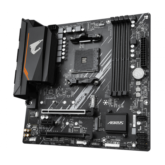 Дънна платка GIGABYTE B550M AORUS ELITE Socket AM4, 4 x DDR4, RGB Fusion 2.0