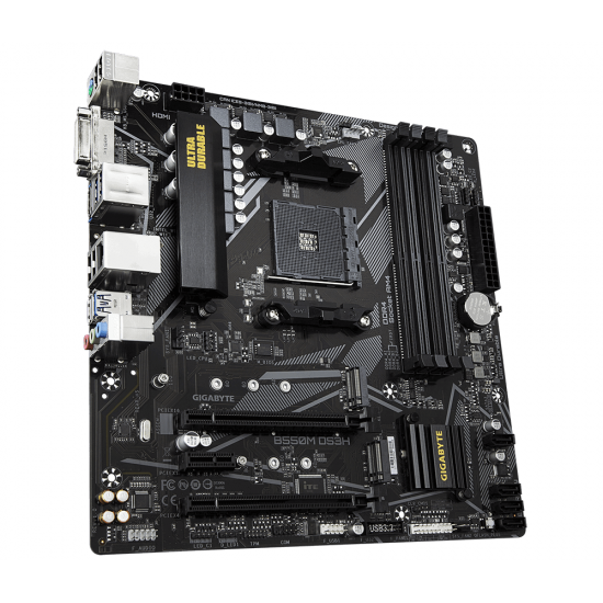 Дънна платка GIGABYTE B550M DS3H 1.x Socket AM4, 4 x DDR4